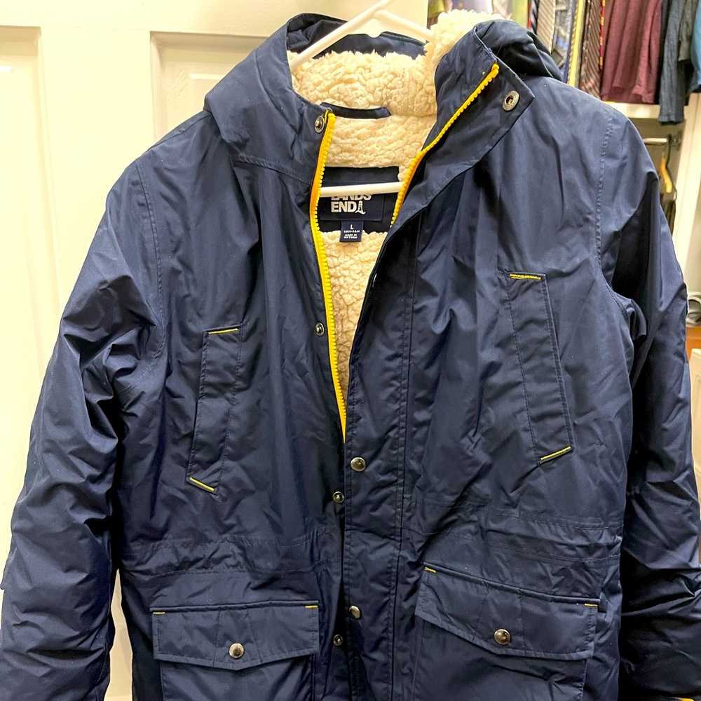 Warm and thick Lands End Jacket boys - Youth Husky size L for 14H to 16H